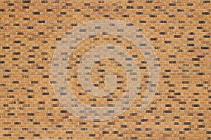 Dark brick wall pattern with chaotic masonry order. Background texture or resource for 3d texturing. Many bricks in big modern