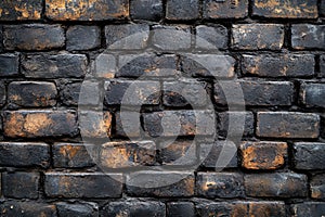 Dark Brick Wall Texture Background Design