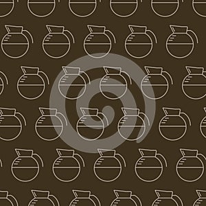 Dark brown coffee pattern design.. Vector illustration decorative design