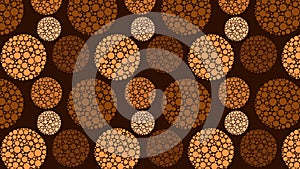 Dark Brown Dotted Circles Background Pattern Image