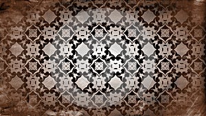 Dark Brown Ornamental Vintage Background Pattern