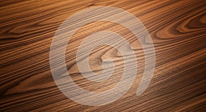 Dark brown polished walnut wood texture background