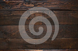 Dark brown rustic aged barn wood planks background