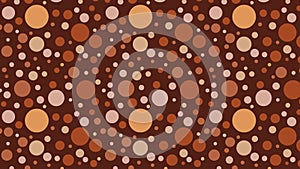 Dark Brown Seamless Random Circle Dots Background Pattern Vector