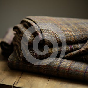 Dark Brown Tweed Fabric: Scottish Landscapes, Traditional Craftsmanship