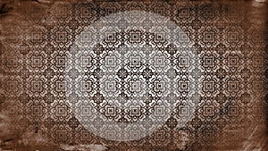 Dark Brown Vintage Ornament Wallpaper Pattern Design