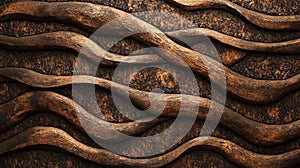 Dark Brown Wave Pattern Texture Background