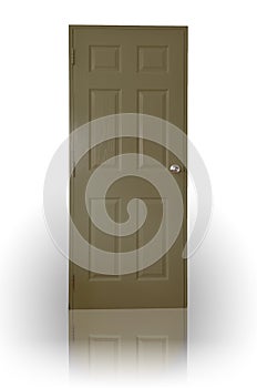 Dark brown wood door