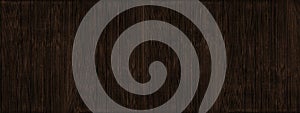 Dark brown wood grain old shabby surface wide texture. Grunge rough wooden background