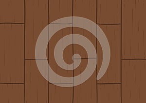 Dark brown wooden wall texture background in cartoon doodle style