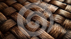 Dark Brown Woven Material Texture Close Up