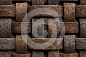 Dark Brown Woven Wood Texture Pattern