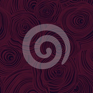 Abstract burgundy floral background with wavy circles photo