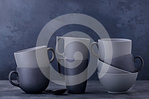 Dark ceramic kitchenware