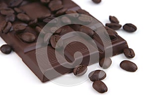 Dark chocolate bar photo