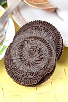 Dark chocolate biscuits