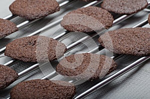 Dark chocolate biscuits