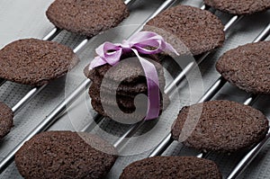 Dark chocolate biscuits