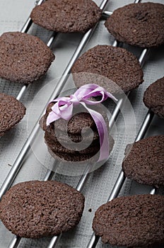 Dark chocolate biscuits