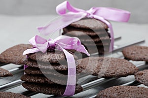 Dark chocolate biscuits