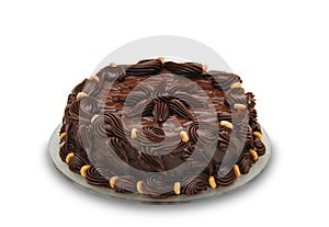 Dark chocolate cake. Well decorated