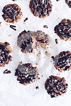 Dark chocolate chip gluten free cookies from almond flour