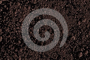 Dark chocolate crumbly texture.Dark