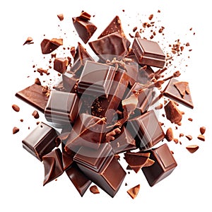 Dark Chocolate Explosion Isolated