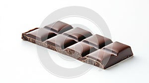 Dark Chocolate Isolated White Background