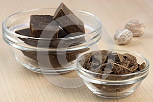 Dark chocolate and nutmeg