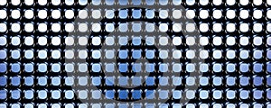Dark chrome metal background with perforated holes 3d rendering illustration