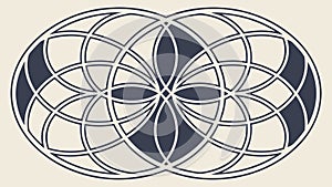 Dark Circular Geometric Pattern, Abstract Modern Design Element, vector design Generative AI