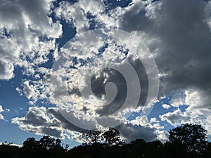 Dark Cloud Formations in the Afternoon Sky