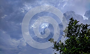 The dark Cloud sky at the day