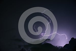 Dark cloud storm with thunder