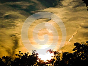 Dark threatening clouds move in for an evening of thunderstorms