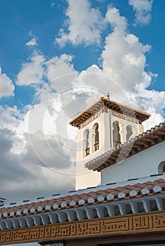 Dark clouds above mosque in Albaicin, Granada