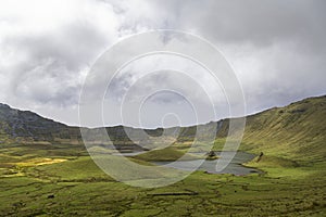 Dark Clouds over Corvo Crater