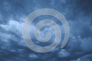 Stormy clouds in the sky