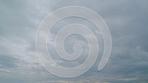 Dark clouds before thunder storm coming. Dramatic cloudy rainy sky. Time lapse.