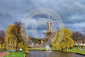 Dark clouds windmill