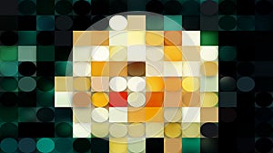 Dark Color Geometric Circles and Squares Background Vector Image