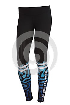 Dark Colors Leggins Isolated on White Background.