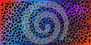 Dark Colors vector of small black triangles on colorful background. Illustration of abstract texture of triangles. Pattern design