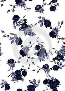 dark colour flower bunch pattern