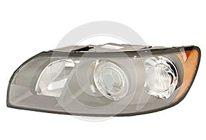 dark coloured right sided car headlamp