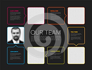 Dark Company team presentation template photo