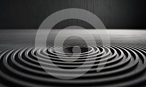 Abstract Ripples and Concentric Circles in Dark Texture