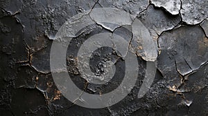 Dark Cracked Surface Texture Abstract Background