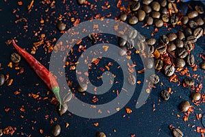 Dark Creative Layout With Spices